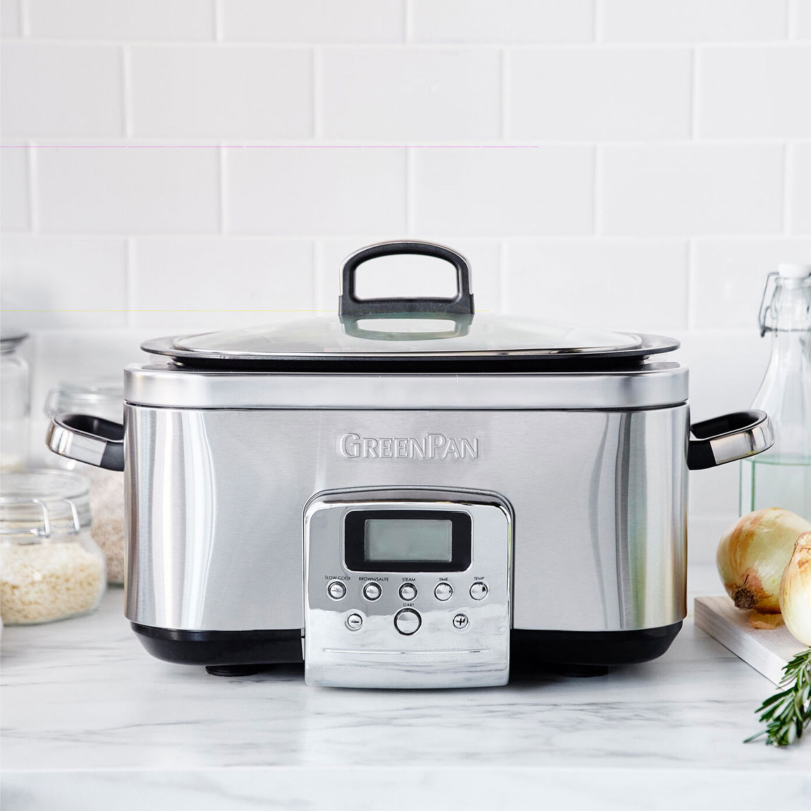 GreenPan Slow Cooker, 5.6L, Gloss Black