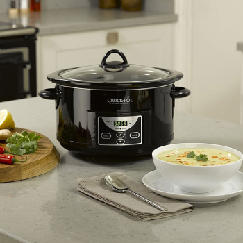 GreenPan Slow Cooker, 5.6L, Gloss Black